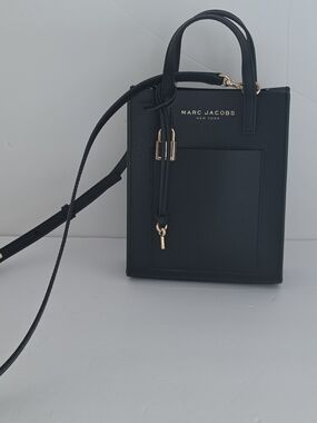 Marc Jacobs Black Leather Mini Tote Crossbody